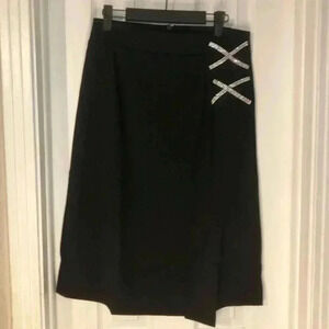 Black skirt with rhinestone accents size 6P